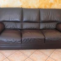 Divano a 3 posti vera pelle di Bufalo