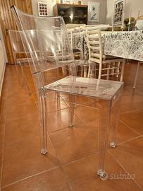 sedie plexiglass trasparente