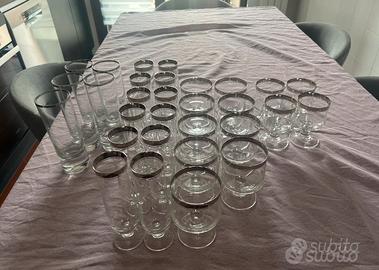 🥂 Servizio bicchieri vintage – lotto completo