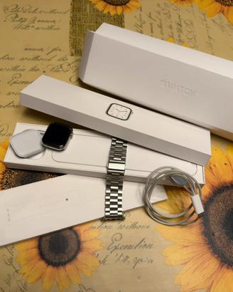 Apple Watch serie 7 acciaio vetro zaffiro con sim