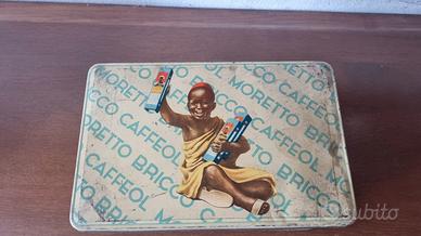 Scatola in latta d'epoca Caffè Moretto