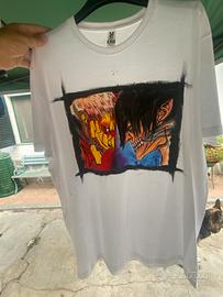 T-Shirt Attac Titan Eren vs Titano.Dipinta a mano