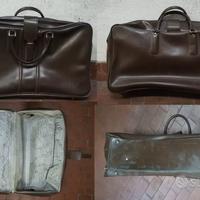 VALIGIA VINTAGE ANNI 70 CERNIERA TASCHE PELLE74X44