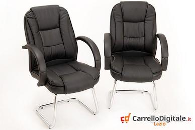 Coppia poltroncine ospite da ufficio modello Smoke