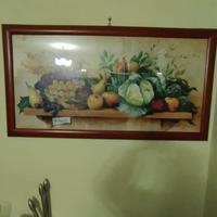 Quadro frutta legno noce