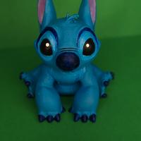 Stitch action figure fan art pitturato a mano