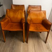 Set di 4 poltroncine cab 413 cassina mario bellini