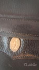 borsetta in pelle Cartier vintage con catinella