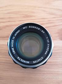 minolta MC ROKKOR PF 55mm f1, 7