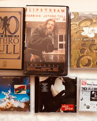VHS: Doors Jethro Tull (2) + dvd (Yes) + 2 cd + mc