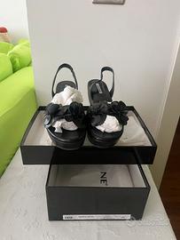 Cervone sandalo in pelle nera made in Italy n 40