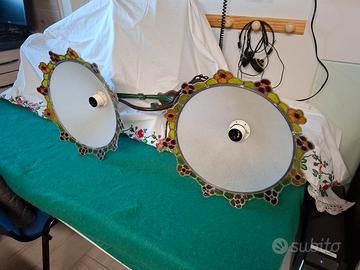 lampadario in vetro lavorato