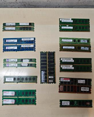 Lotto RAM PC Desktop - DDR3, DDR2 e DDR - Kingston