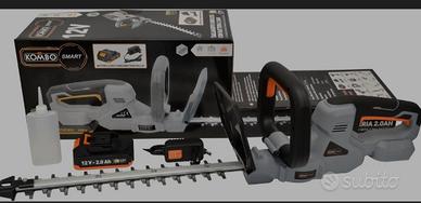 tagliasiepe kombo nuova sigillata con batteria 12v