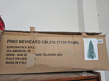 Albero di Natale innevato 210 cm