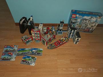 lego originali caserma pompieri polizia e camion