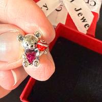 ❤️SAN VALENTINO CHARM ORSETTO ARGENTO 