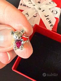 ❤️SAN VALENTINO CHARM ORSETTO ARGENTO 