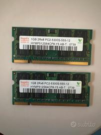 Ram 2x 1GB PC2 x portatile