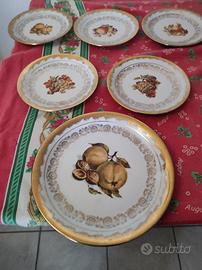 servizio da dolce 5 piattini più piatto grande