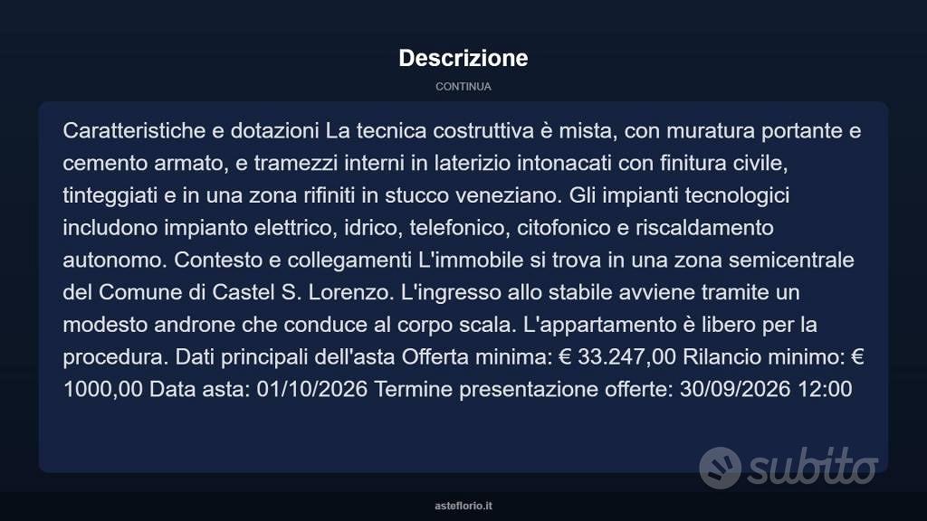 Appartamento – Castel San Lorenzo, Salerno - Vista 4