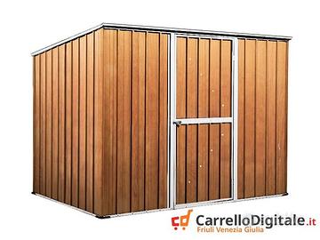 Casetta box giardino Acciaio 260x185cm fin legno