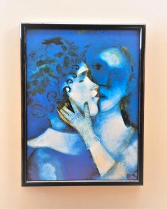 Quadro Gli amanti azzurri di Chagall con cornice
