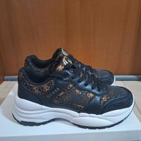 GUESS SAMNIE - Sneakers basse - black/brown