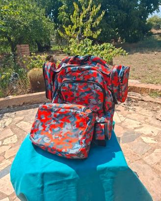Zaino scuola/viaggio/camp.3in1-rotelle rimovibili