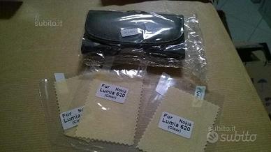 3x pellicole per nokia lumia 620 custodia da cin