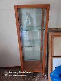 Vetrinetta legno con faretto