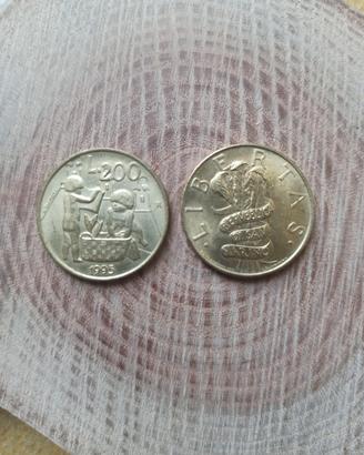 Monete 200 lire 1995 San Marino 