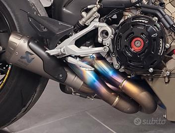 scarico completo akrapovic titanio