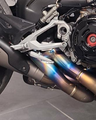 scarico completo akrapovic titanio