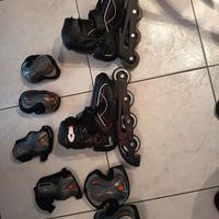 PATTINI ROLLER OXELO CON PROTEZIONI COMPLETE