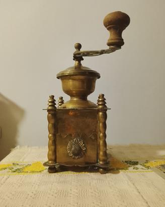macinacaffè antico '800 ottone macina caffè
