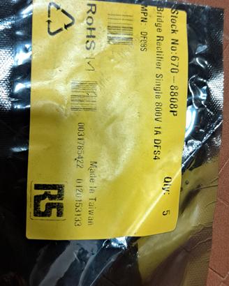 RS  670-8808 / DF08S (800V 1A) – Nuovo Sigillato