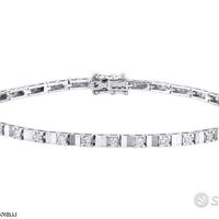 BRACCIALE TENNIS ORO 18kt. CON DIAMANTI ALTERNATI