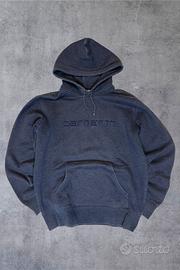 Felpa Carhartt Uomo Cappuccio Blu Taglia M