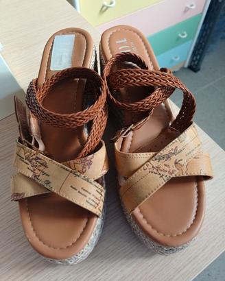 Sandali con zeppa Alviero Martini 1ª Classe - 