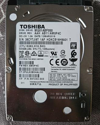 hdd 2.5 toshiba 500gb interno