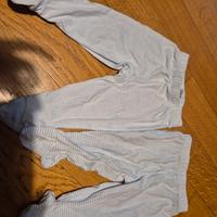 set 2 pantaloni con piedini prenatal 6mesi 62cm