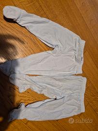 set 2 pantaloni con piedini prenatal 6mesi 62cm