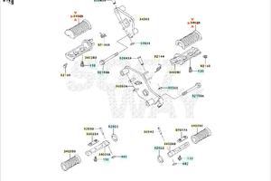Gomma pedana anteriore Kawasaki VN 800 Classic 340
