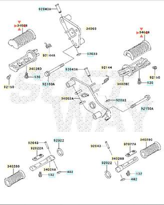 Gomma pedana anteriore Kawasaki VN 800 Classic 340