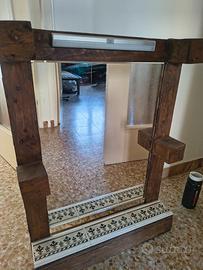 specchio bagno con bancale