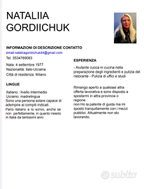 Fabrica, magazziniere, ristorazione ho altro