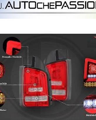 Coppia fanali posteriori led rosso per VW Bus Tran