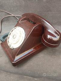 telefono vintage bakelite marrone 1943