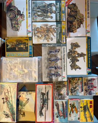 Scatole aeronodelli, tank, soldati Aeritalia etc